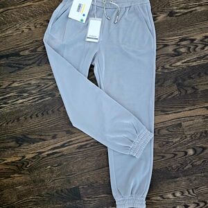 PINKO Light Gray Silver MetalicJogger Pants, Size M, New